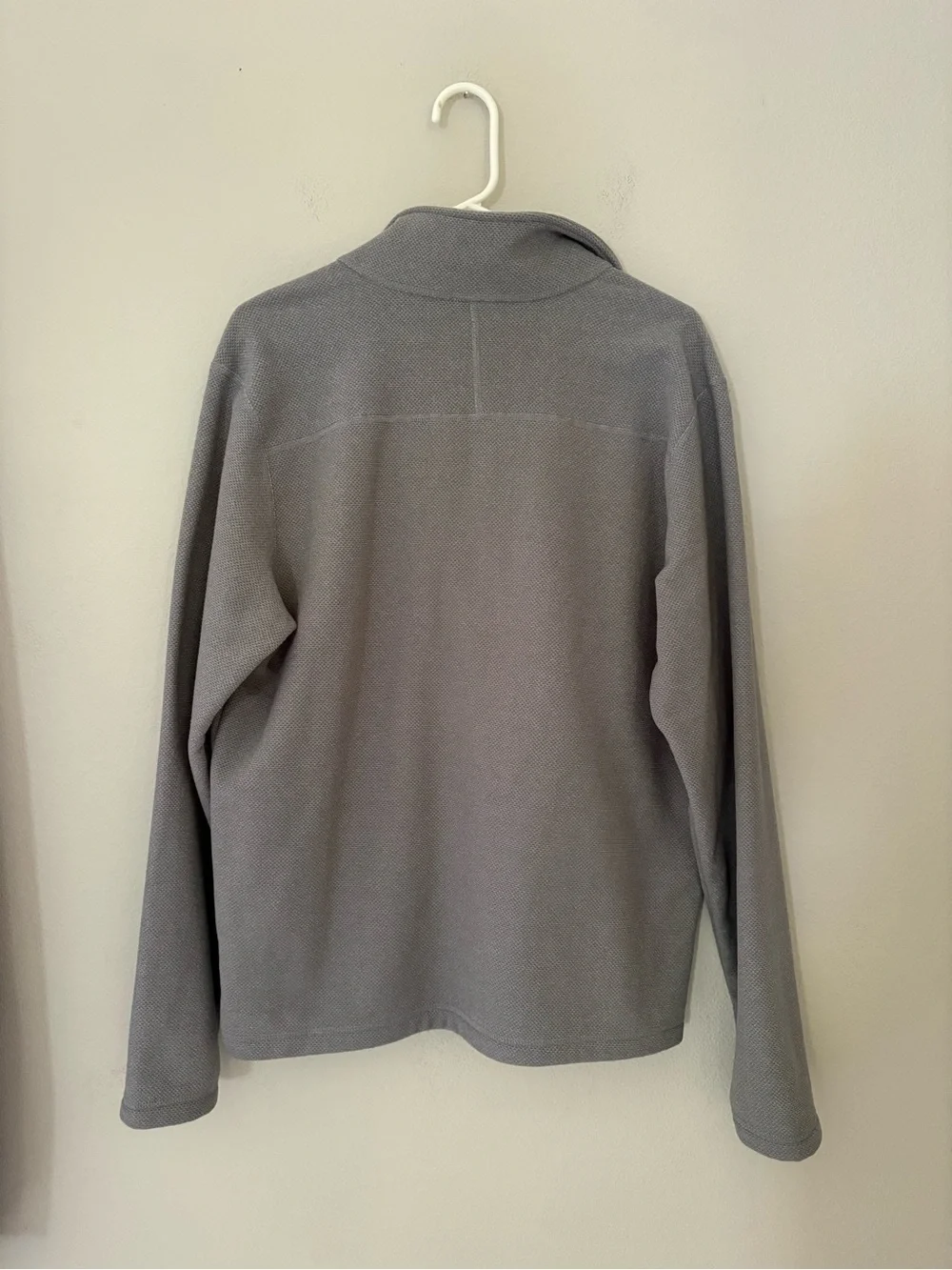 The North Face Textured Cap Rock 1/4 Zip Fleece Pullover Jacket Men’s Large Grey